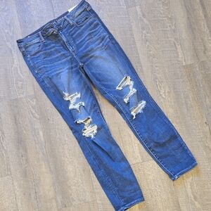 American Eagle Distressed Skinny Jeans 16long